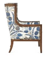 Image 3 of 4: Massoud Ember Linen Accent Chair