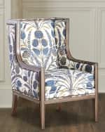 Image 1 of 4: Massoud Ember Linen Accent Chair
