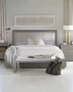Image 1 of 2: Century Furniture Kendall Velvet Upholstered Queen Bed
