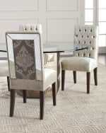 Image 4 of 4: Haute House Brittany Mirrored Trim Dining Chair