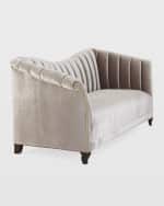 Image 2 of 3: Haute House Moira Channel-Tufted Sofa 87"