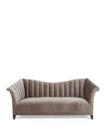 Image 1 of 3: Haute House Moira Channel-Tufted Sofa 87"