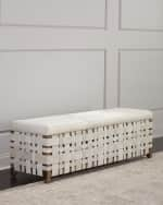 Image 1 of 4: Arteriors Ellis Hair Hide Bench