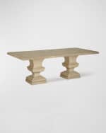 Image 2 of 7: Alexandra Outdoor Double-Urn Pedestal Table