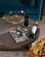 Image 2 of 2: Michael Aram Anemone Wine Coaster & Stopper Set