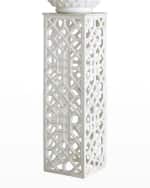 Image 2 of 2: Global Views Marble Fret Pedestal