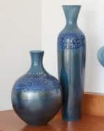 Image 2 of 2: Global Views Sapphire Ombre Round Vase