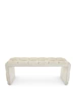Image 1 of 4: Haute House Elisa Marble Inlay Bench 51"