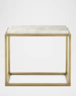 Image 1 of 4: John-Richard Collection Calcite Antiqued Brass Accent Table