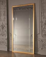 Image 1 of 2: Global Views Beaumont Gold Leaf Floor Mirror