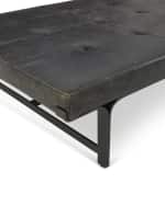 Image 3 of 5: Four Hands Thompson Leather Tufted Coffee Table