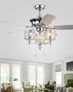 Image 1 of 2: Home Accessories Miramis Crystal Chandelier Ceiling Fan