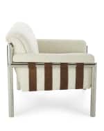 Image 2 of 4: Massoud Waylon Chenille Lounge Chair