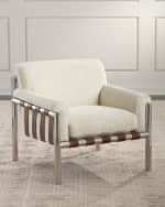 Image 1 of 4: Massoud Waylon Chenille Lounge Chair