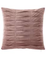 Image 1 of 2: Sweet Dreams Lotus Pleated Velvet Boutique Pillow