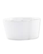 Image 1 of 3: Vietri Melamine Lastra Condiment Bowl, White