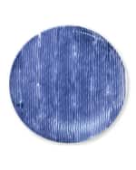 Image 1 of 2: Vietri Santorini Stripe Salad Plate