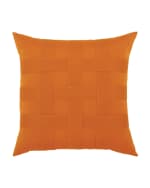 Image 1 of 3: Elaine Smith Basketweave Sunbrella Pillow, Orange