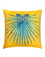 Image 1 of 2: Elaine Smith Chameleon Lagoon Sunbrella Pillow