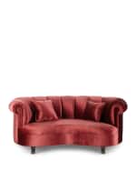Image 2 of 2: Haute House Aubrey Channel Tufted Sofa, 77"