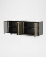 Image 3 of 5: Four Hands Brass Patina Console
