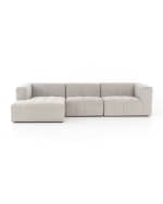 Image 2 of 6: Four Hands Loretta Channel Tufted Left Side Chaise Sectional