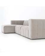 Image 3 of 6: Four Hands Loretta Channel Tufted Left Side Chaise Sectional