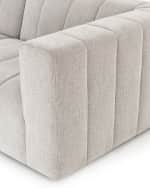 Image 5 of 6: Four Hands Loretta Channel Tufted Left Side Chaise Sectional