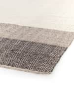 Image 4 of 4: Four Hands Color Block Chevron Rug, 9’ x 12’