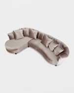 Image 4 of 5: Haute House Audrey Channel Tufted Sectional