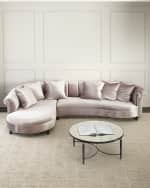 Image 5 of 5: Haute House Audrey Channel Tufted Sectional