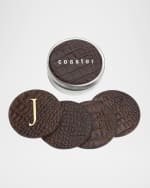 Image 1 of 2: Graphic Image Round Coaster Set