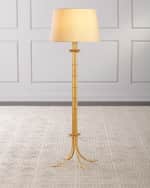 Image 3 of 3: Neiman Marcus Bamboo Floor Lamp