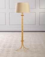 Image 1 of 3: Neiman Marcus Bamboo Floor Lamp