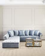 Image 3 of 3: Haute House Divine Mirror-Trim Sectional, 116"