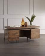 Image 1 of 3: Four Hands Marley Executive Desk