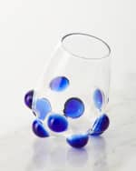 Image 1 of 3: Massimo Lunardon Bubble Wine Glass, Blue