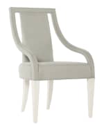 Image 3 of 3: Bernhardt Calista Cutout Upholstered Arm Chairs, Set of 2