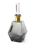Image 1 of 2: Global Views Smoke Decanter with Gold Neck