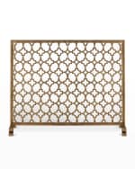 Image 2 of 2: Geometric Single Panel Fireplace Screen