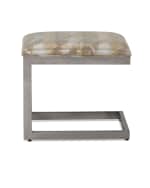Image 3 of 4: Massoud Lyndon Leather Ottoman