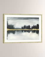 Image 2 of 2: Wendover Art Group 'Gold Leaf Lakescape' Wall Art
