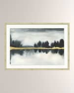 Image 1 of 2: Wendover Art Group 'Gold Leaf Lakescape' Wall Art