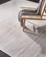 Image 1 of 2: Lauren Ralph Lauren Miles Silver Stripe Flat Weave Runner, 2.6' x 8'