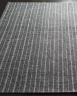 Image 2 of 2: Lauren Ralph Lauren Miles Charcoal Stripe Flat Weave Rug, 3' x 8'