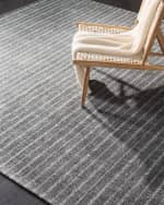 Image 1 of 2: Lauren Ralph Lauren Miles Charcoal Stripe Flat Weave Rug, 3' x 8'