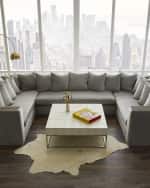 Image 2 of 4: Haute House Donovan Tile Trimmed Sectional Sofa with 17 Pillows