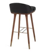 Image 4 of 5: Arteriors Beaumont Leather Bar Stool