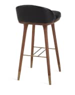 Image 4 of 5: Arteriors Walsh Leather Bar Stool, 31”