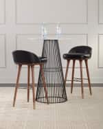 Image 1 of 5: Arteriors Walsh Leather Bar Stool, 31”